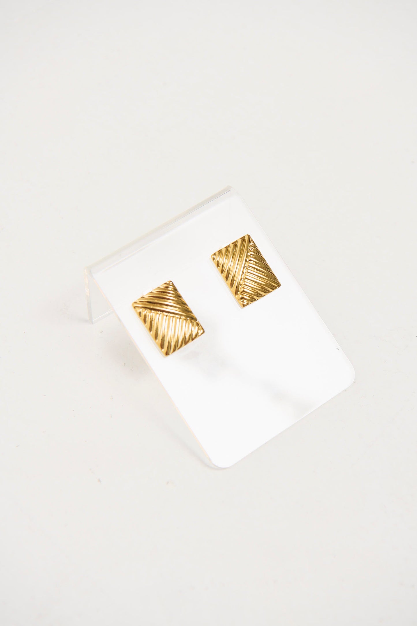 Square detail Earring 18K Gold Plated