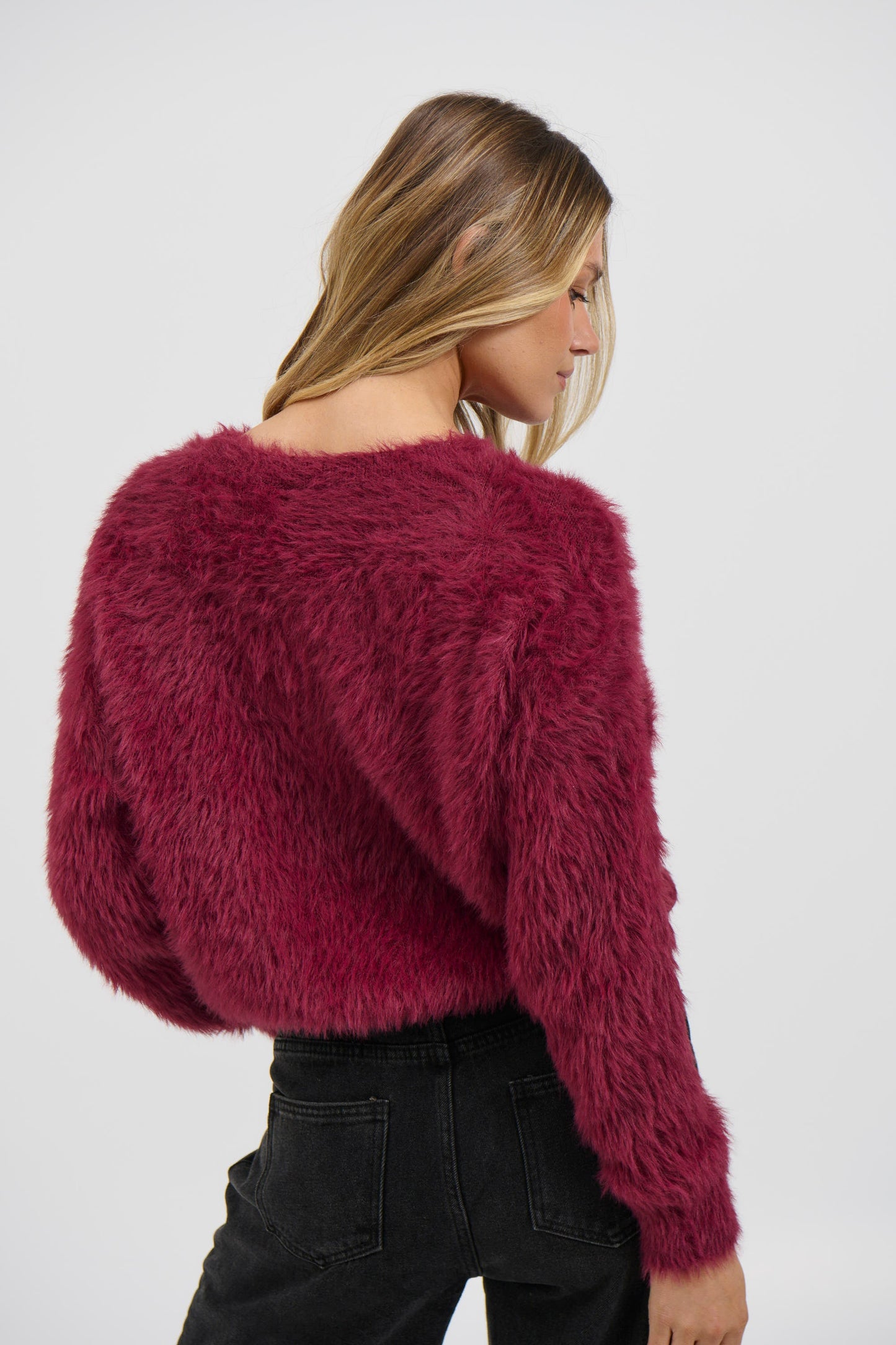 Arizona Fluffy Knit Wine