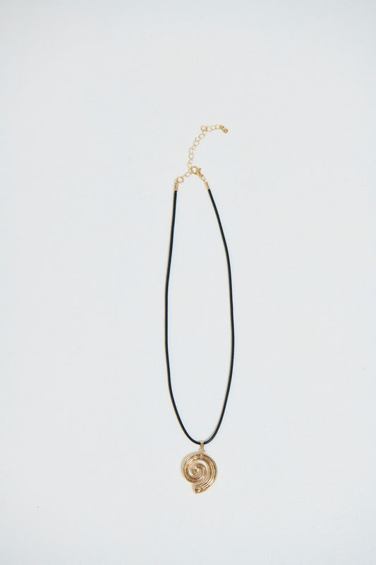 Swirl Necklace Gold Plated