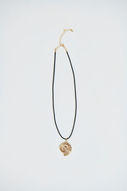 Swirl Necklace Gold Plated