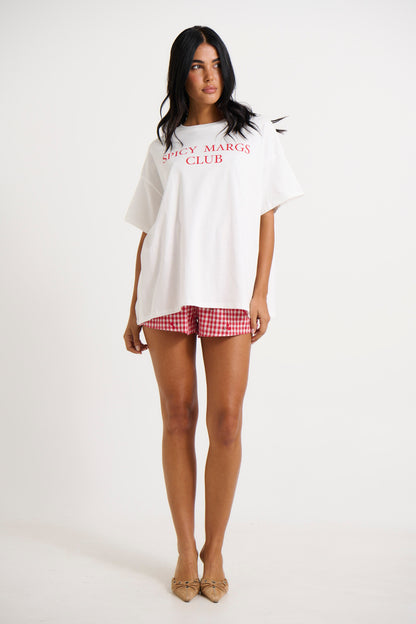 Cherry Shorts White/Red - FINAL SALE