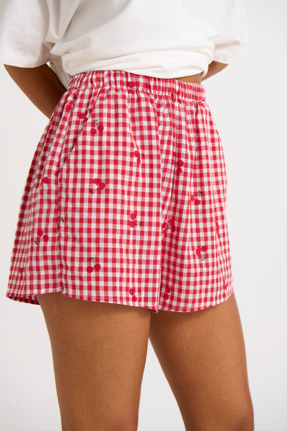 Cherry Shorts White/Red - FINAL SALE
