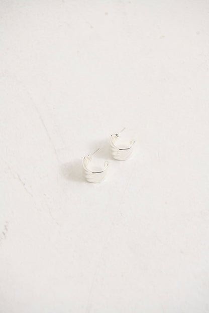 Vera Textured Earring Sterling Silver Plated