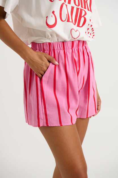 Carly Shorts Pink/Red - FINAL SALE