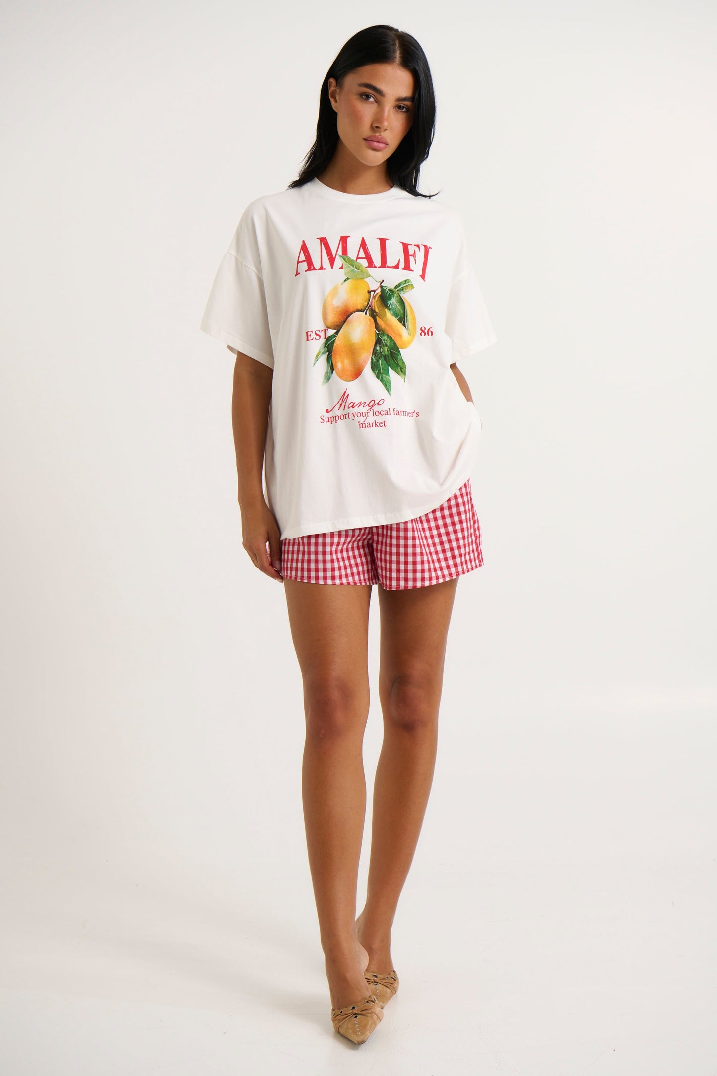 Billy Short White/Red - FINAL SALE