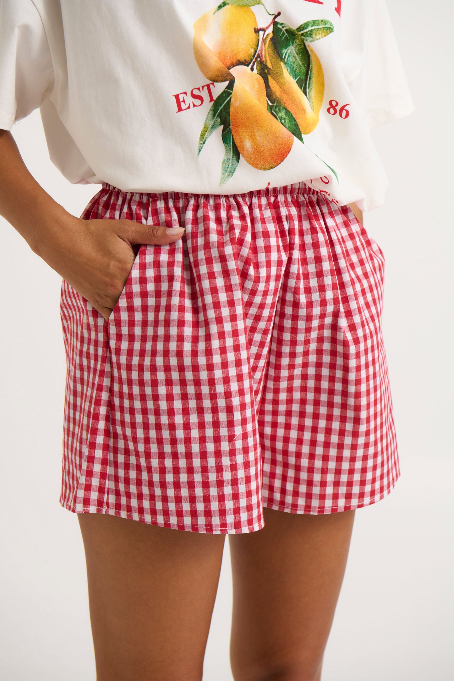 Billy Short White/Red - FINAL SALE