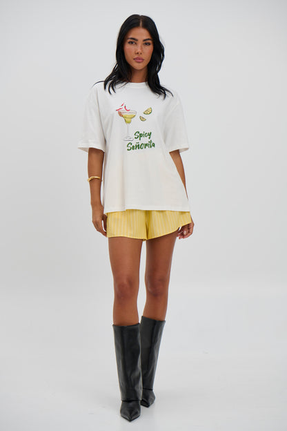 Taffy Short Yellow/White - FINAL SALE