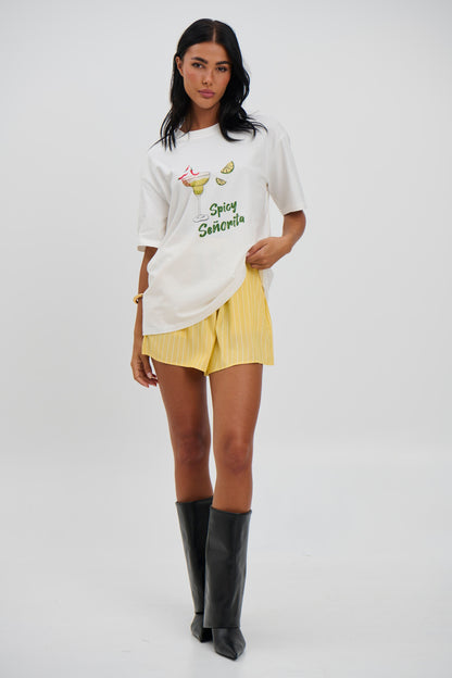 Taffy Short Yellow/White - FINAL SALE