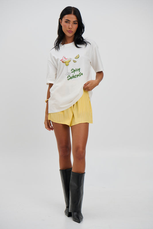 Taffy Short Yellow/White - FINAL SALE