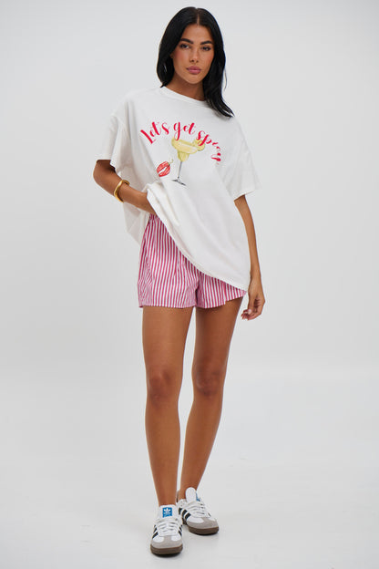 Robina Shorts Red/White - FINAL SALE