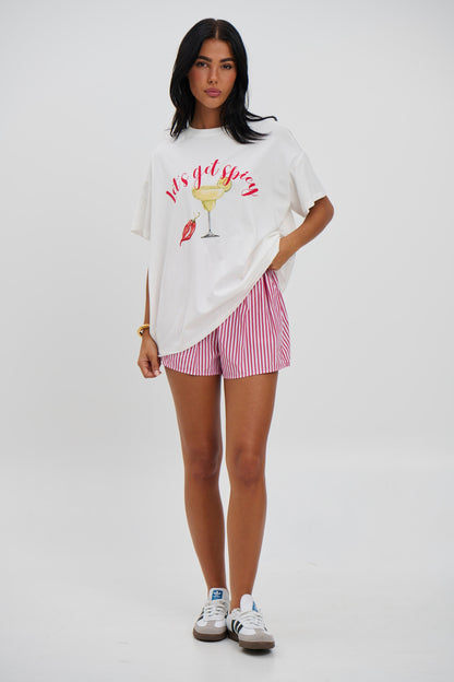 Robina Shorts Red/White - FINAL SALE