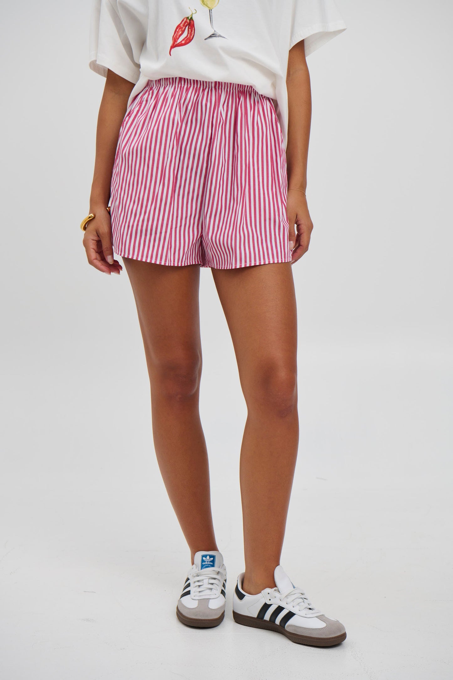 Robina Shorts Red/White - FINAL SALE
