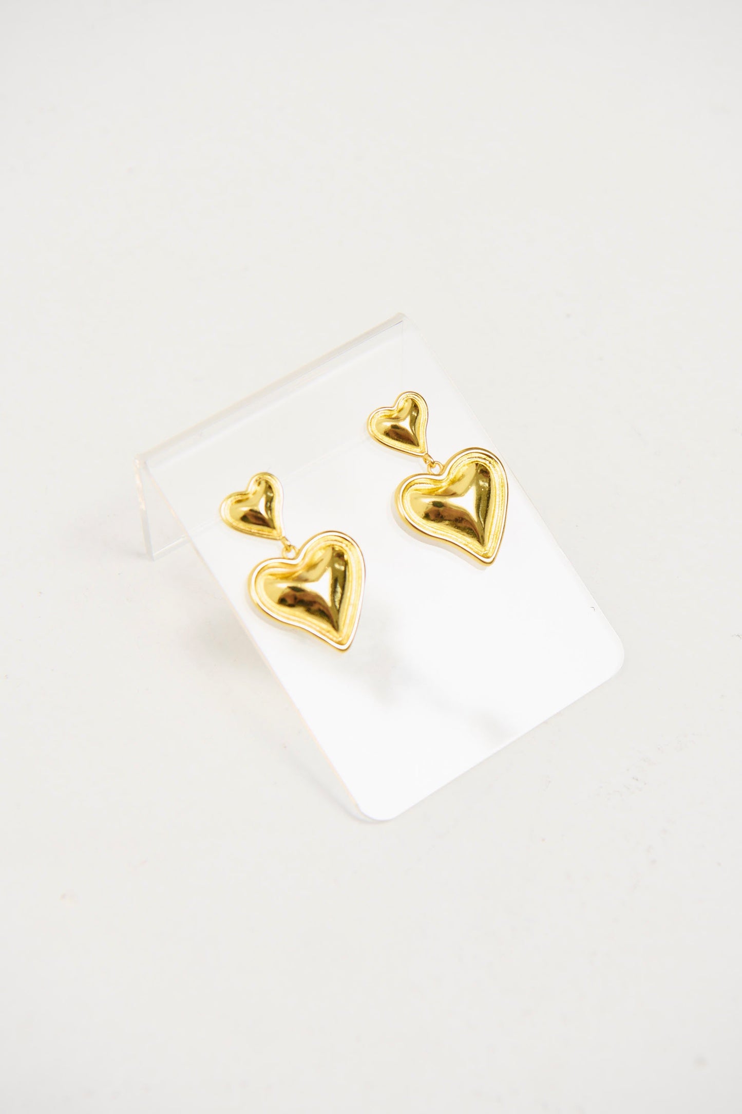 Double Heart Earring Gold