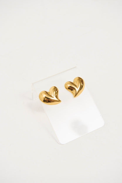 Jessie Heart Earring Gold