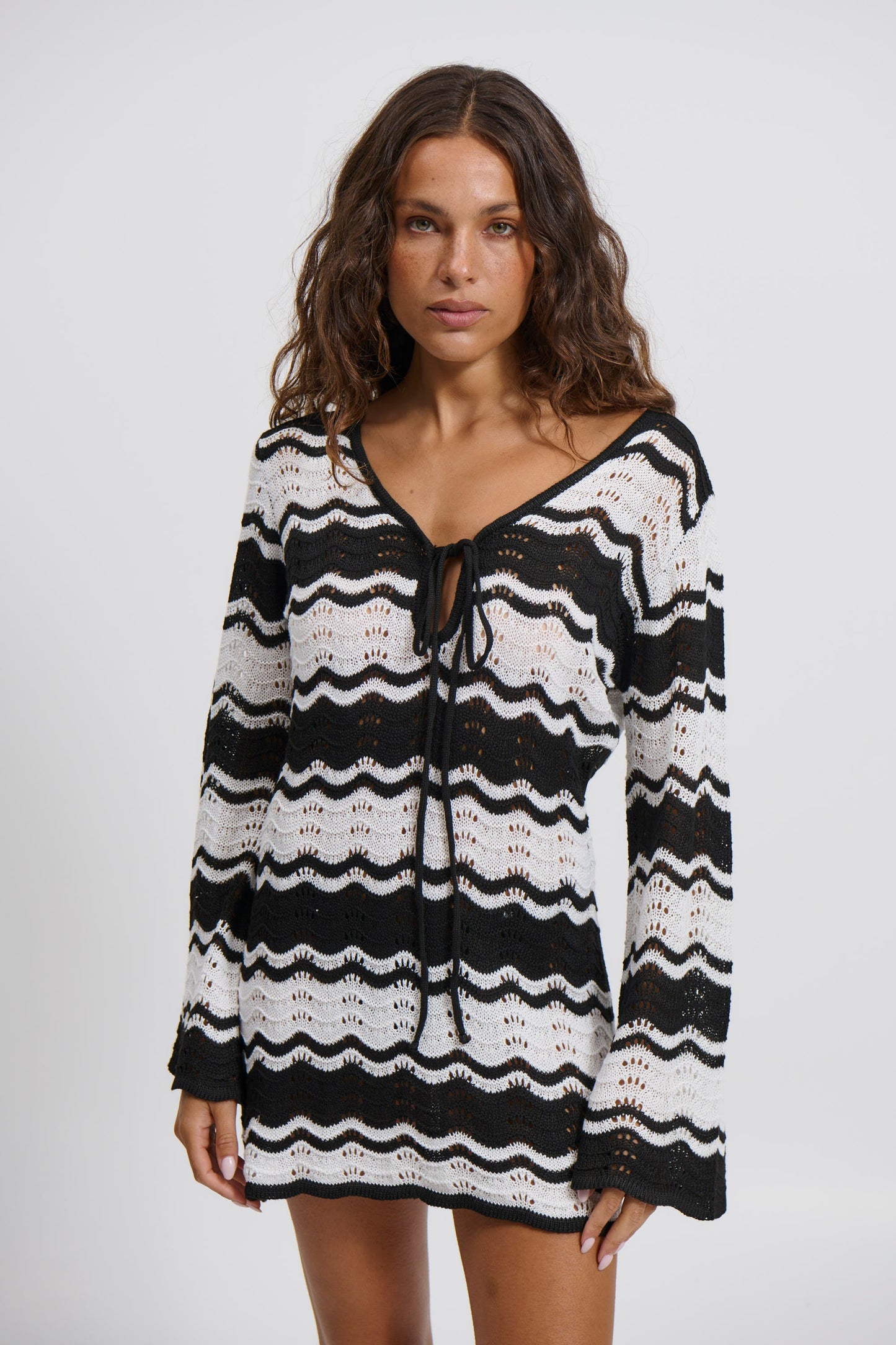 Aria Mini Dress Black/White