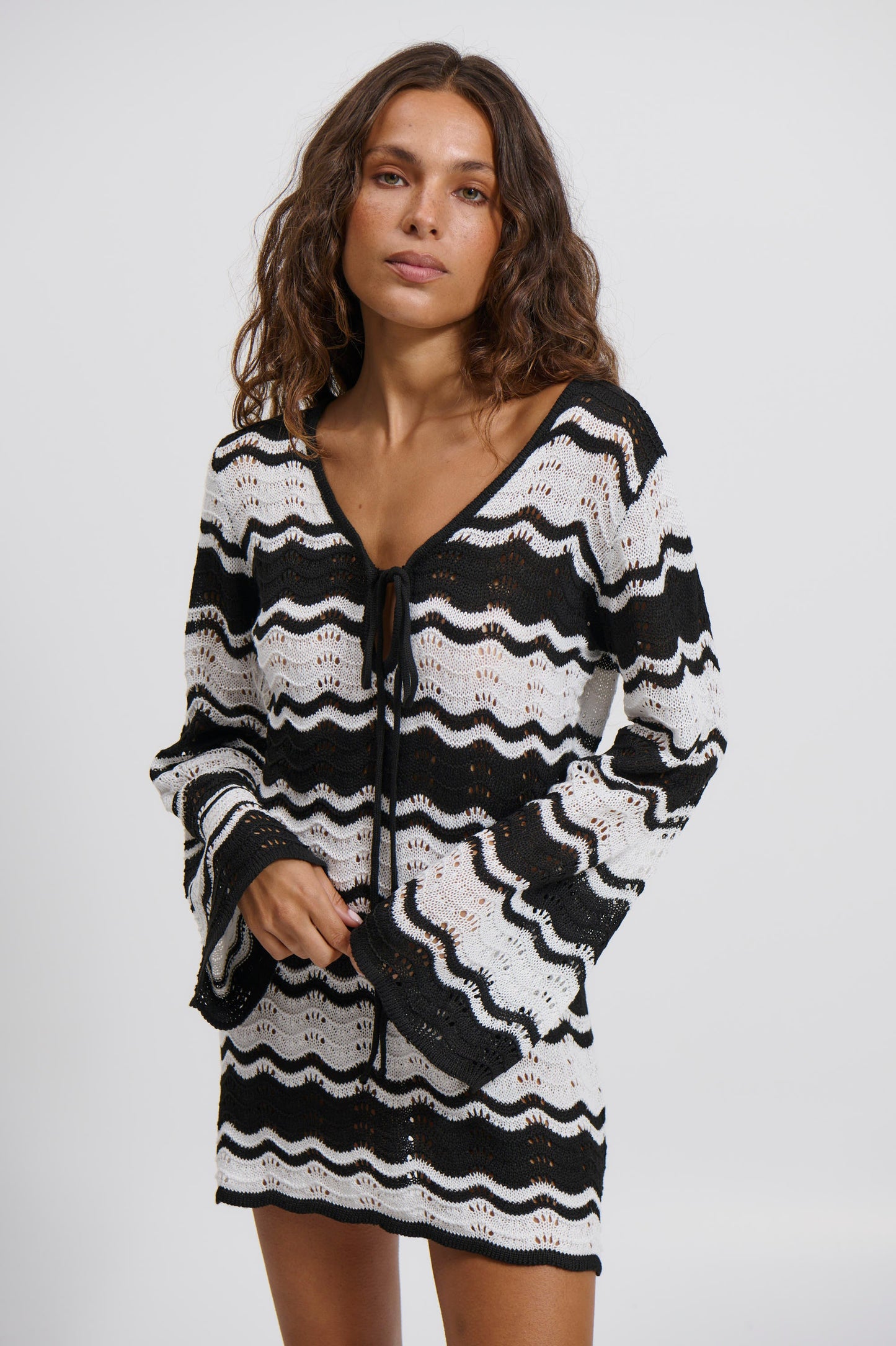 Aria Mini Dress Black/White