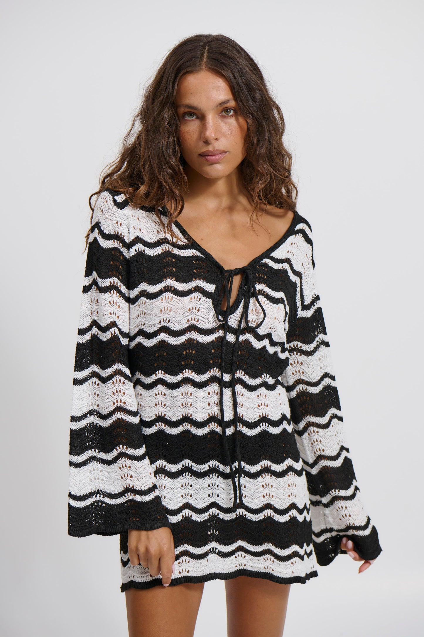 Aria Mini Dress Black/White