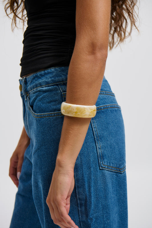 Joey Open Cuff Bangle Stone