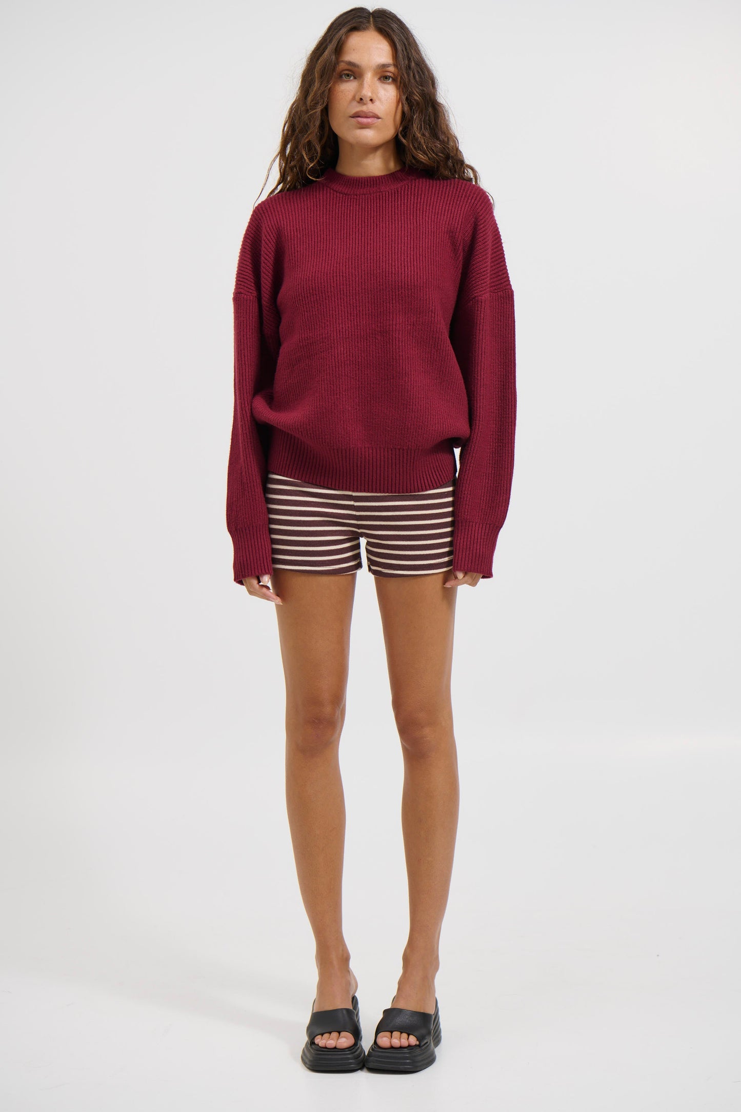 Sherri Knit Jumper Burgundy