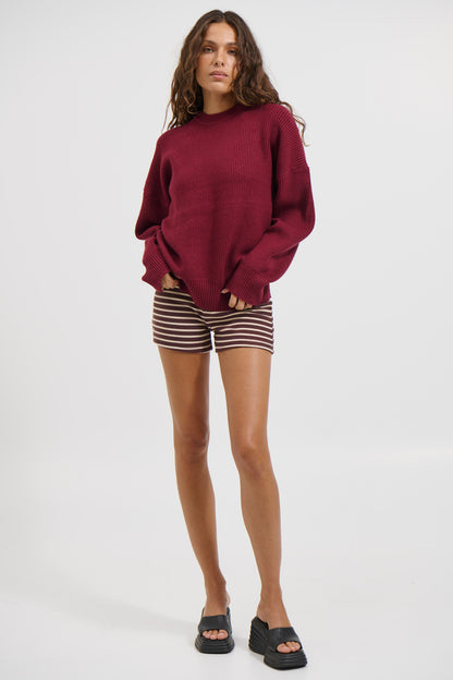 Sherri Knit Jumper Burgundy