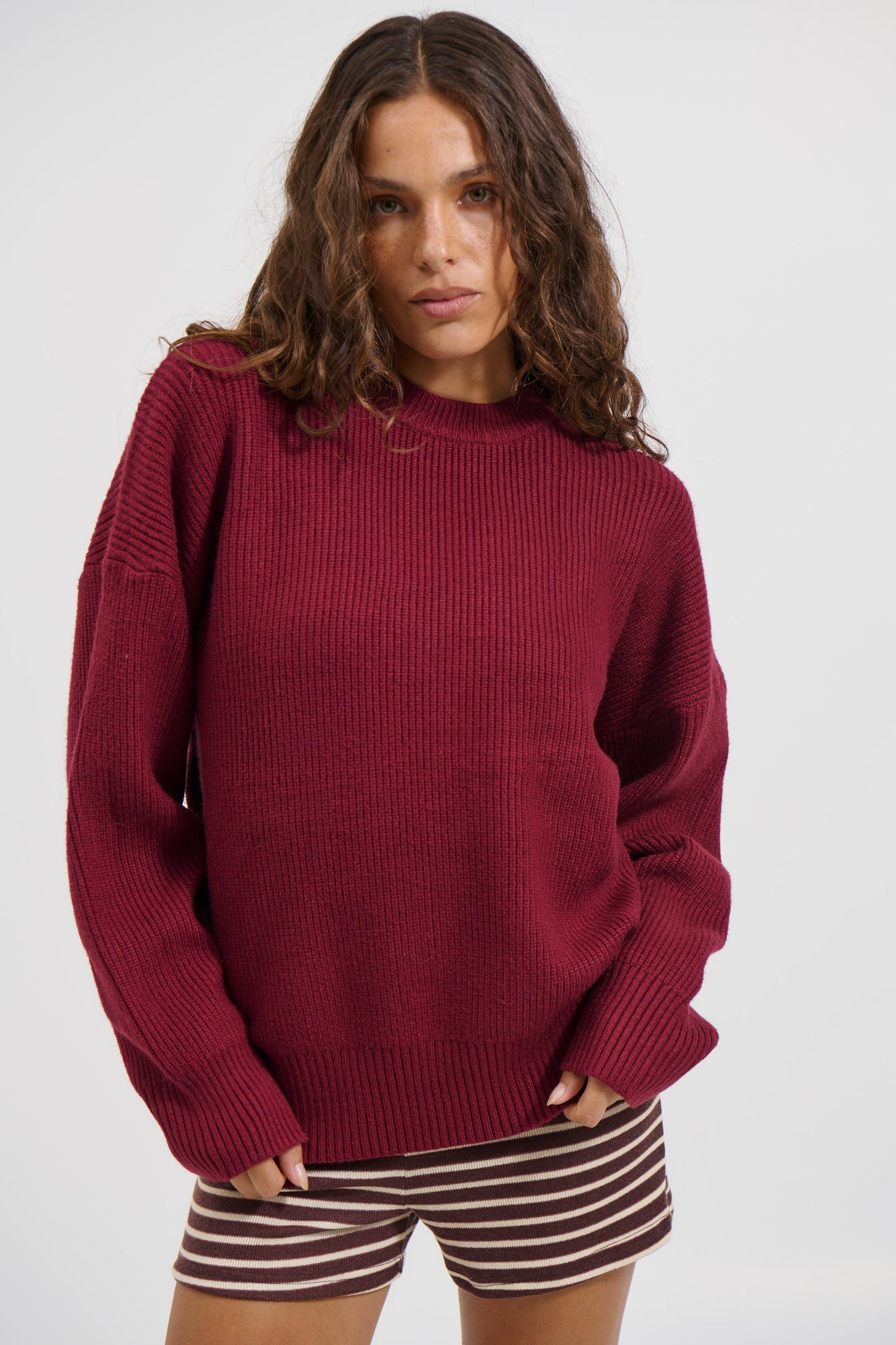 Sherri Knit Jumper Burgundy