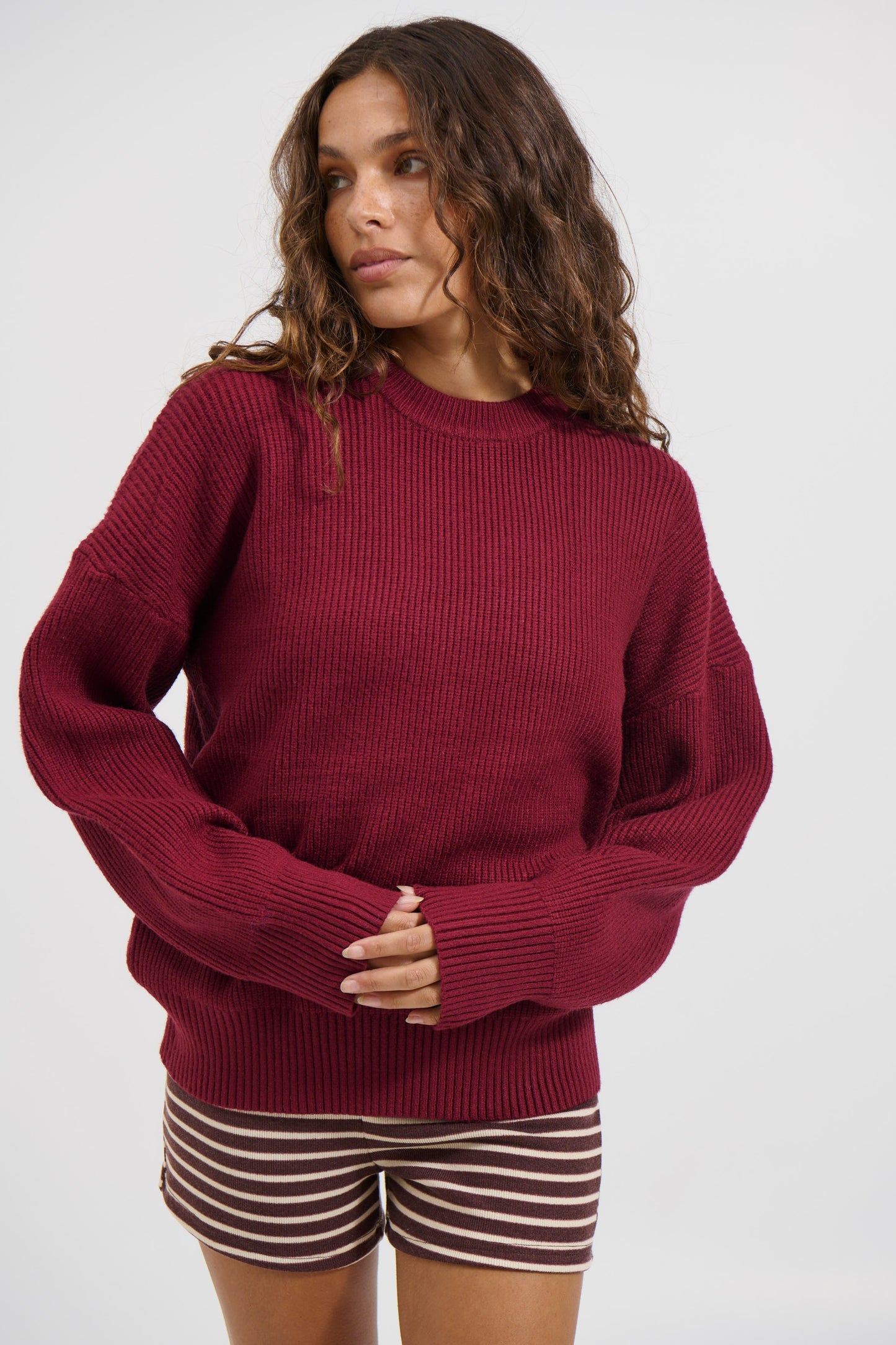 Sherri Knit Jumper Burgundy