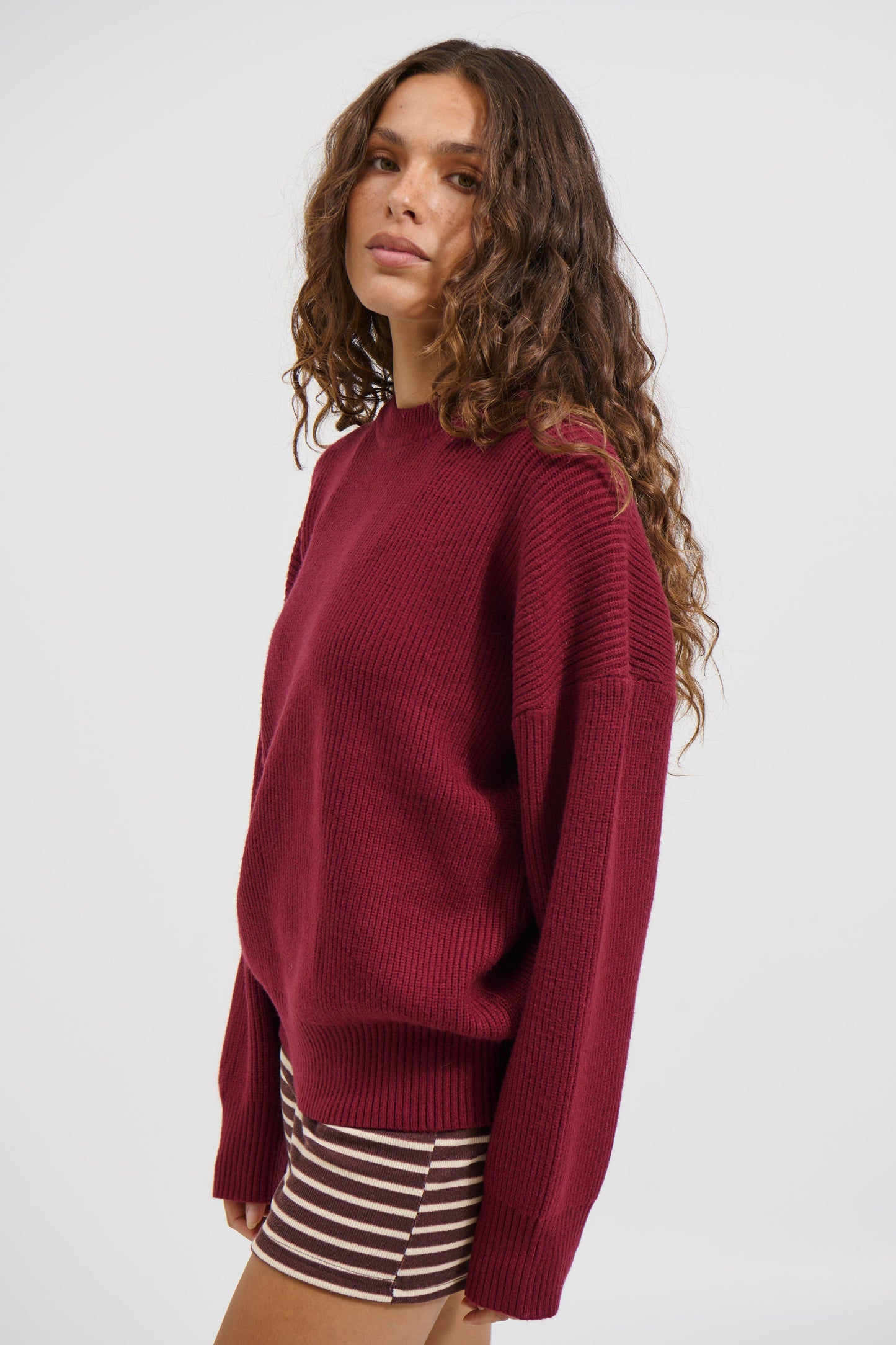 Sherri Knit Jumper Burgundy
