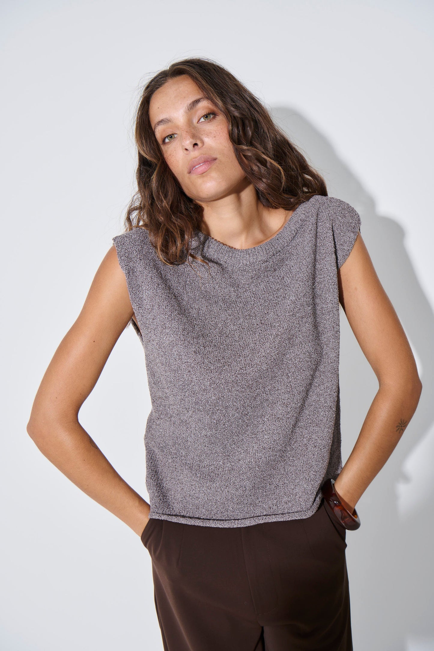 Kaisha Crop Knit Storm