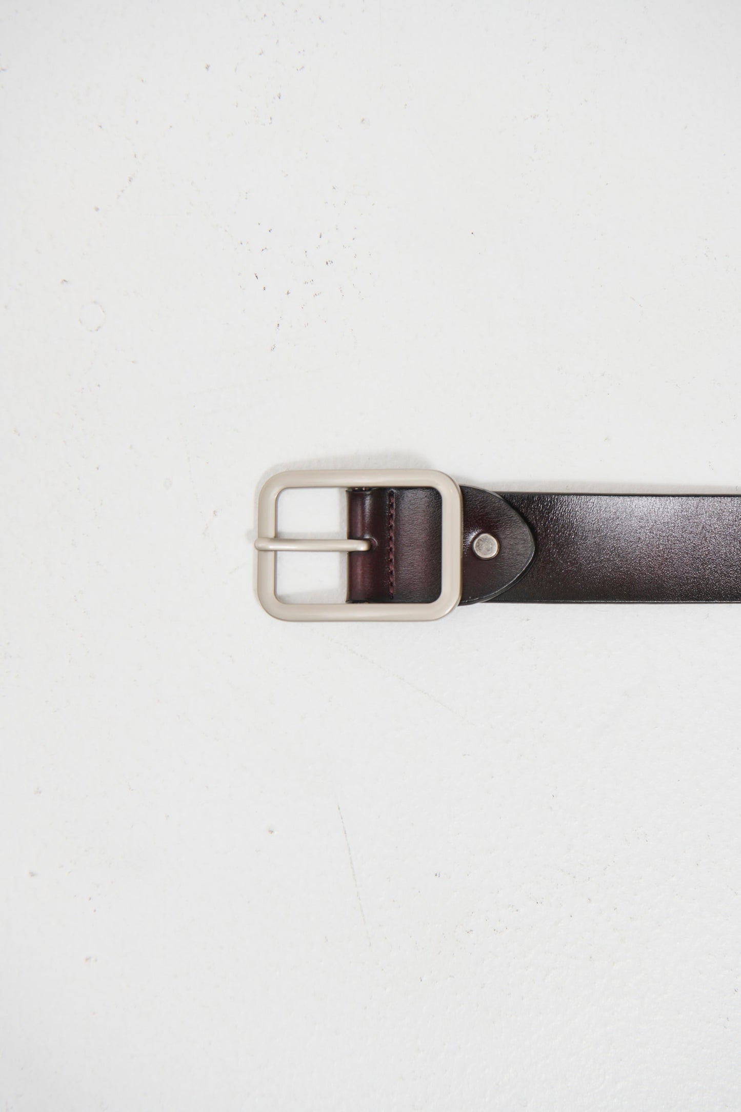 Leather Belt Wide Dark Brown