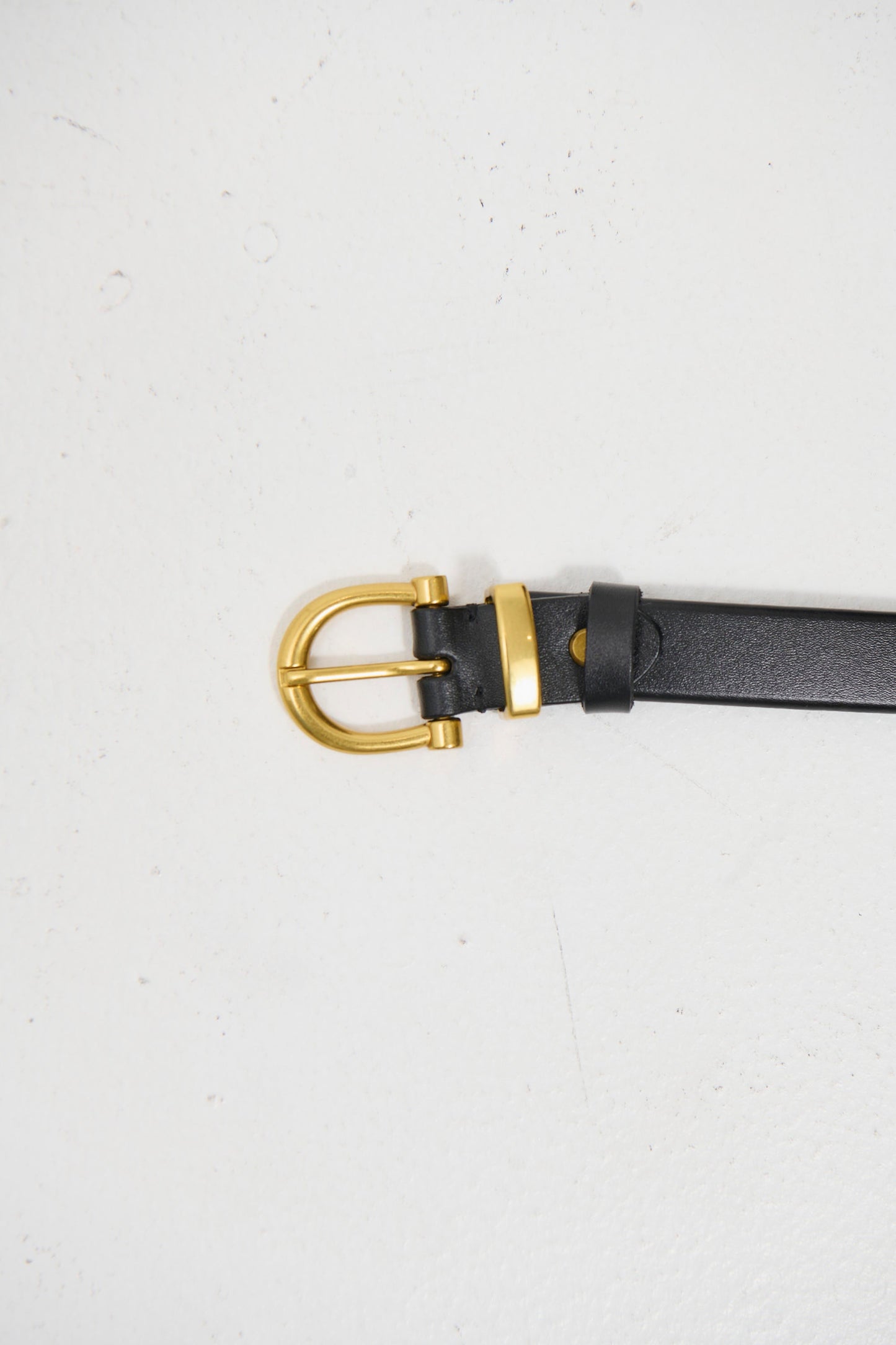 Leather Belt Thin Black