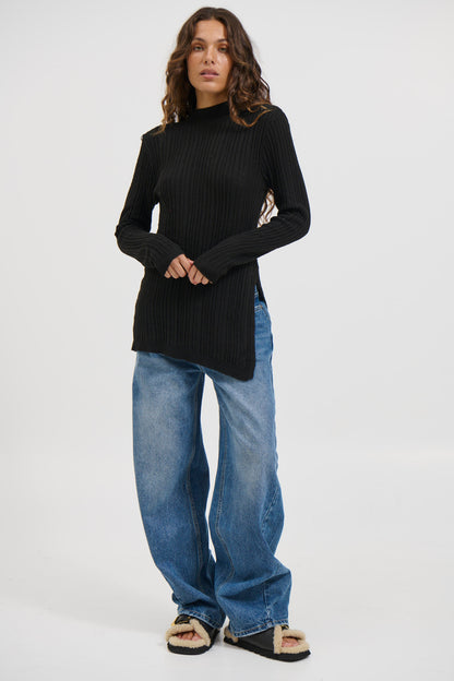 Lexa Knit Top Black