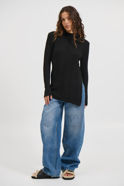 Lexa Knit Top Black
