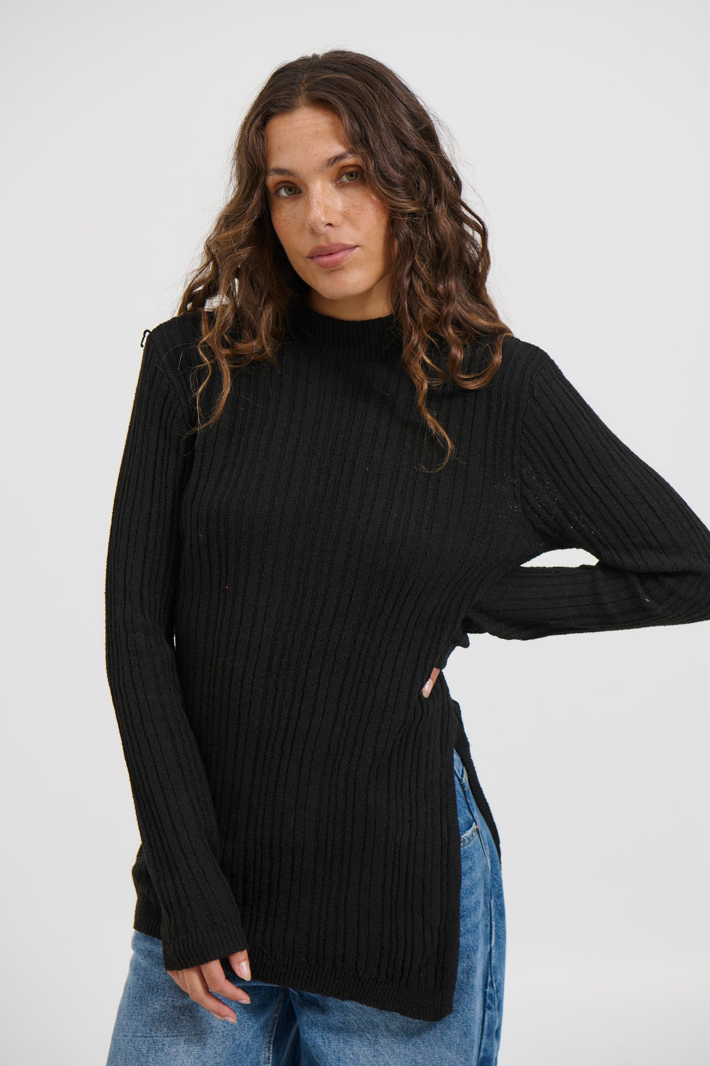 Lexa Knit Top Black