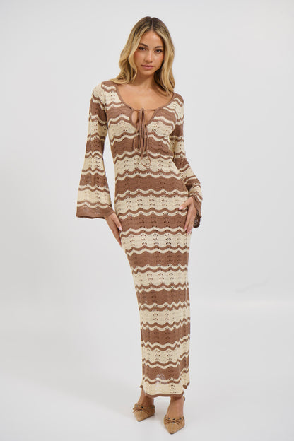Aria Maxi Dress Brown