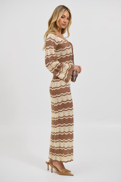 Aria Maxi Dress Brown