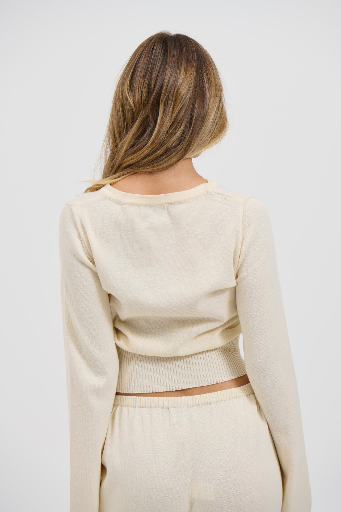 August Button Up Top Cream