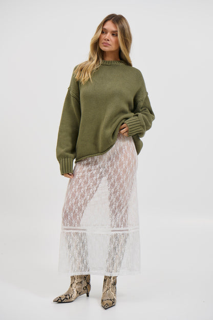 Nikova Knit Jumper Army