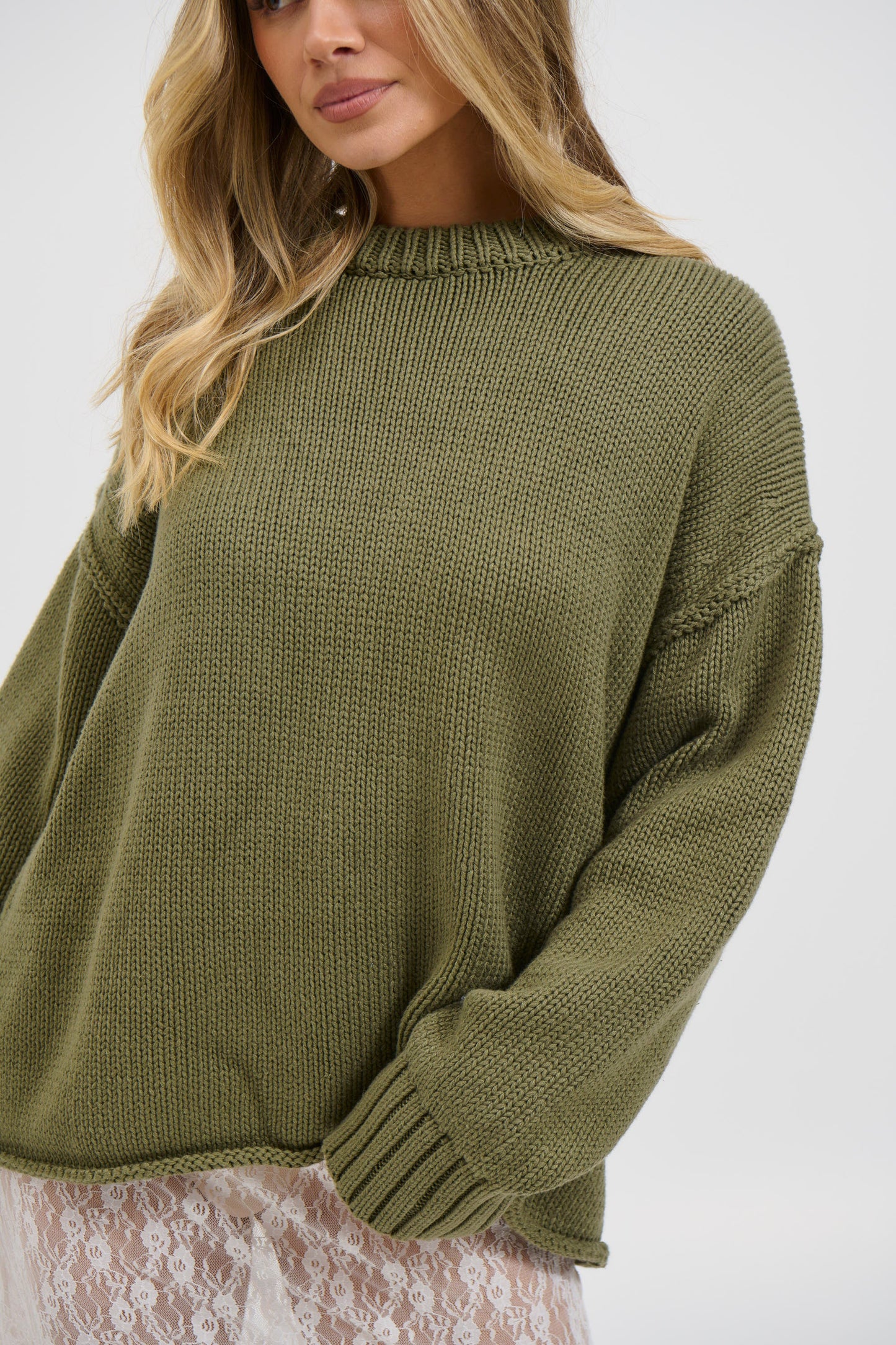 Nikova Knit Jumper Army