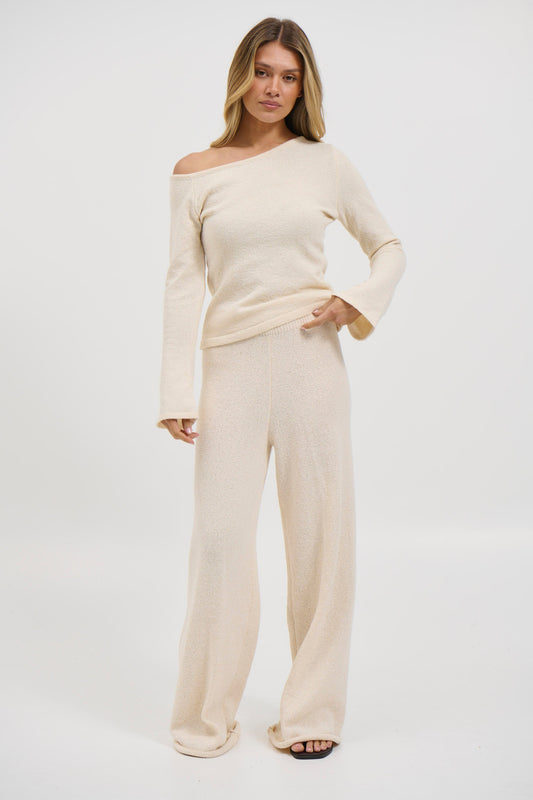 Hannah Long Sleeve Top Cream