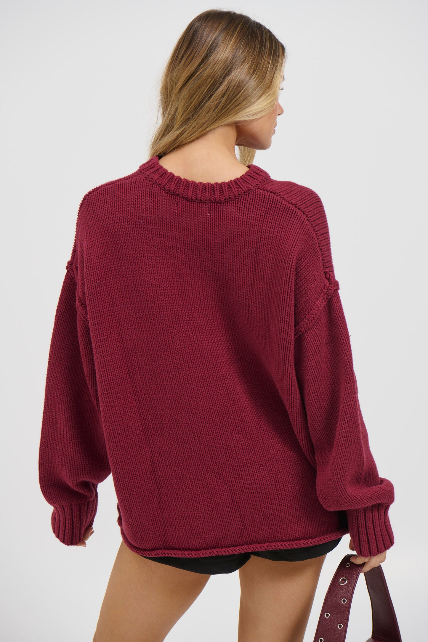 Nikova Knit Jumper Wine