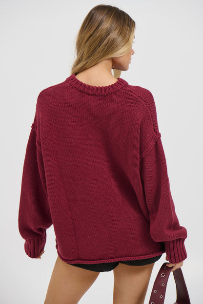 Nikova Knit Jumper Wine