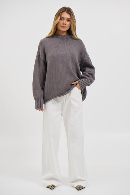 Nikova Knit Jumper Dark Grey