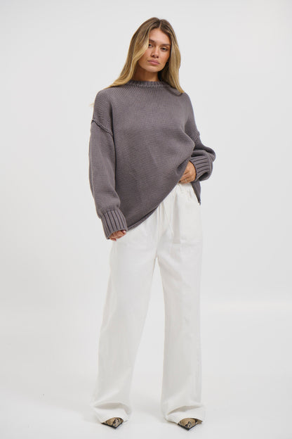 Nikova Knit Jumper Dark Grey