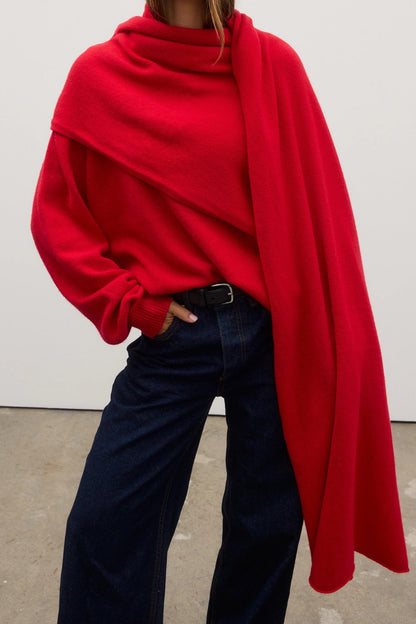 Soba Scarf Cherry Red