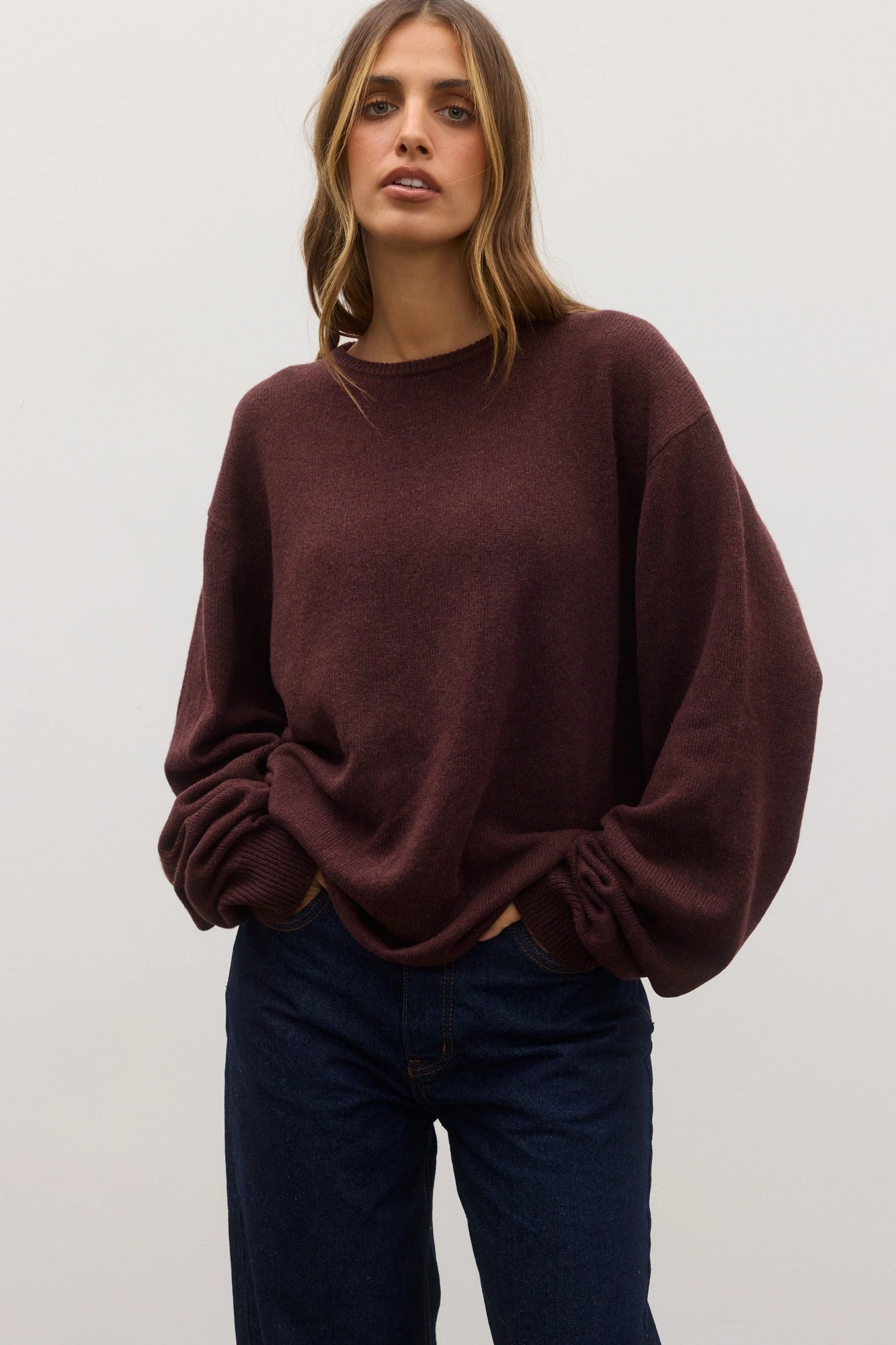 Cora Crew Neck Plum
