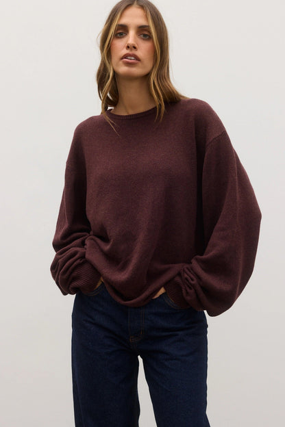 Cora Crew Neck Plum