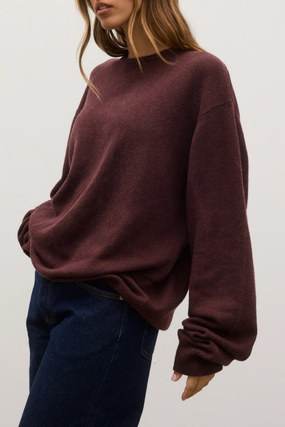 Cora Crew Neck Plum