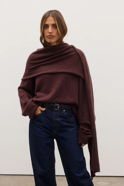 Cora Crew Neck Plum