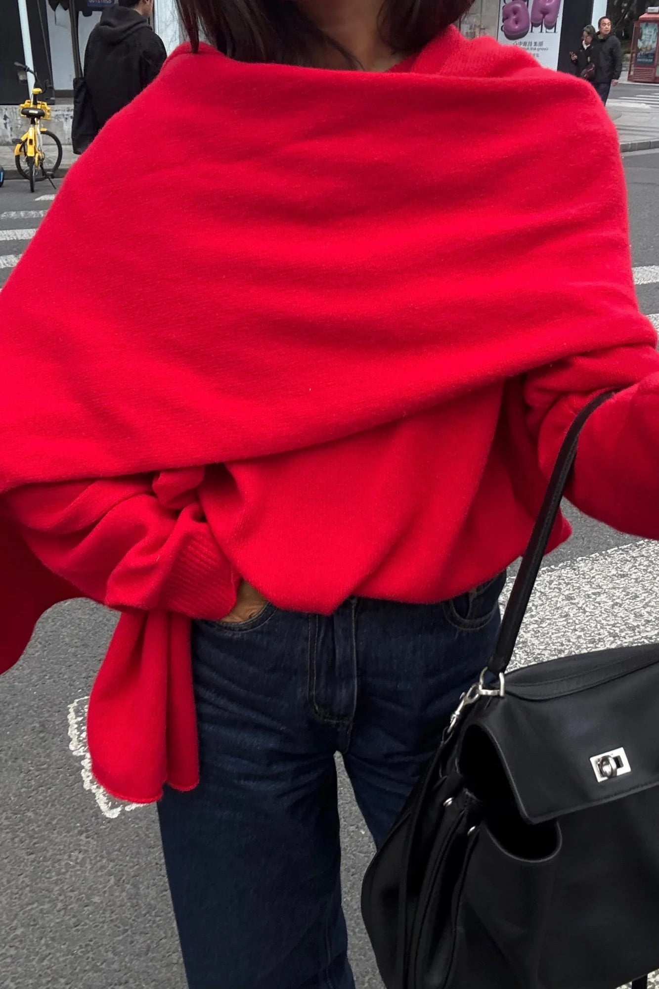 Soba Scarf Cherry Red