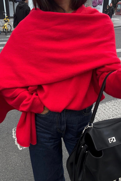 Soba Scarf Cherry Red